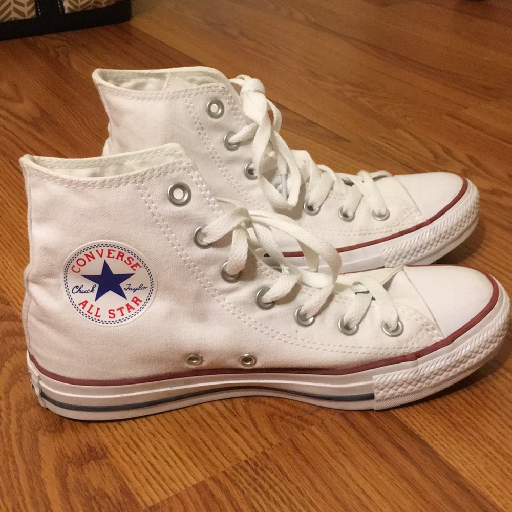White converse high tops